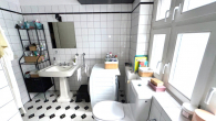 Badezimmer - „AM WALLGARTEN“ IM HERZEN VON KR-UERDINGEN – SCHÖN AUFGETEILTE 3,5 ZKDB-ALTBAUWOHNUNG + SÜD-BALKON