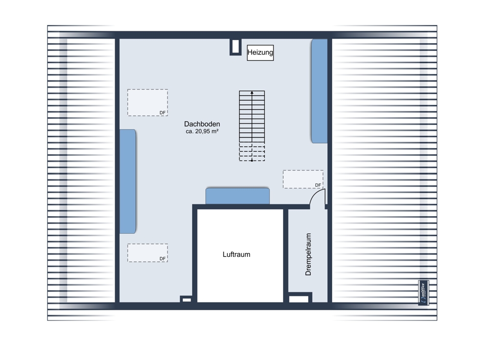 Grundriss-Skizze DG-Studio