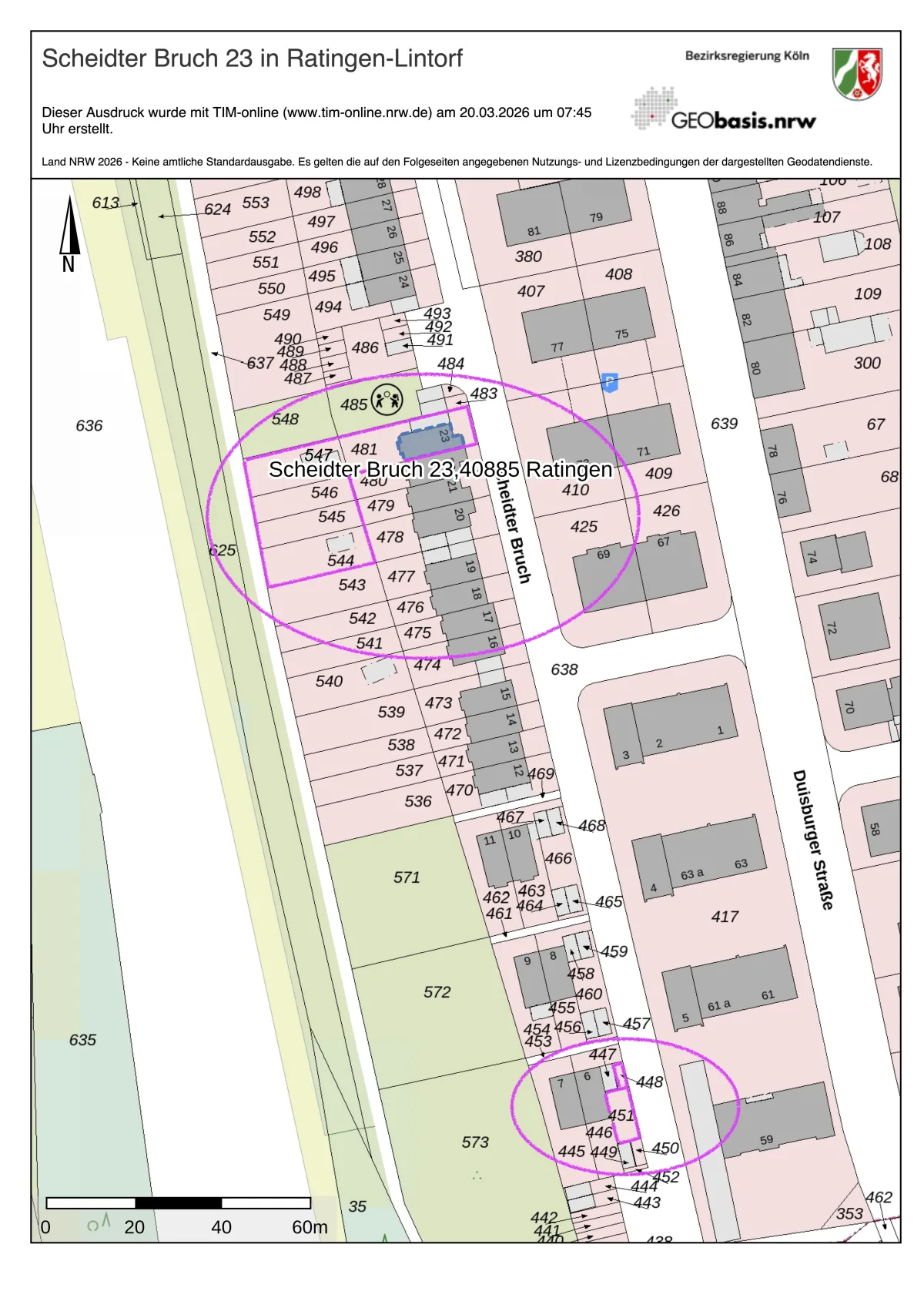 Lageplan markiert